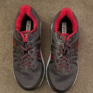 Saucony Charcoal and Crimson Athletic Shoes